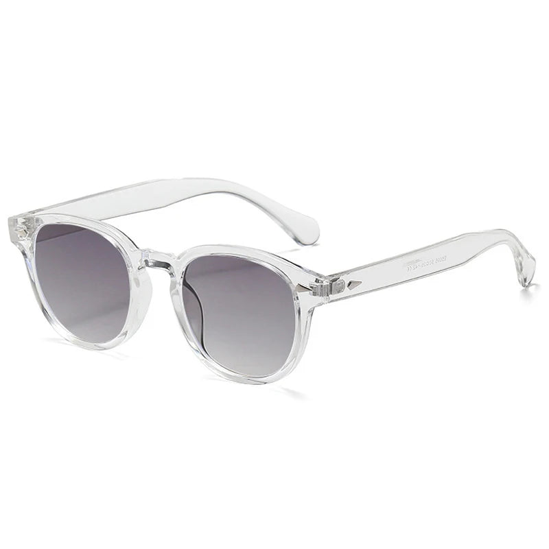 JNPCXI Quality New Retro Round Sunglasses Women Fashion Rivets Decoration Shades UV400 Men Punk Leopard Sun Glasses