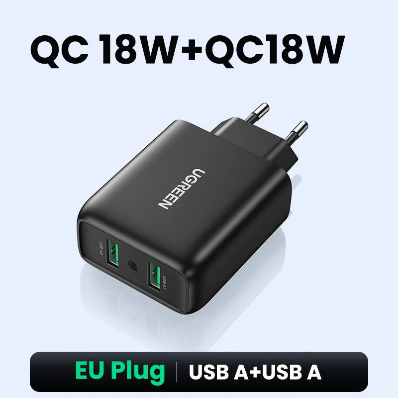 USB Quick Charger 3.0 36W Fast Charger Adapter iPhone Xiaomi Redmi Charger