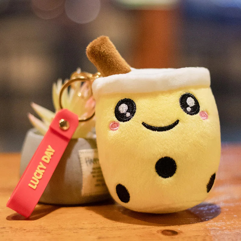 10CM Cute Small Mushroom Plush Toy Creative Stuffed Pendant Doll Red Mushroom Keychain For Kids Girls Holiday Gifts