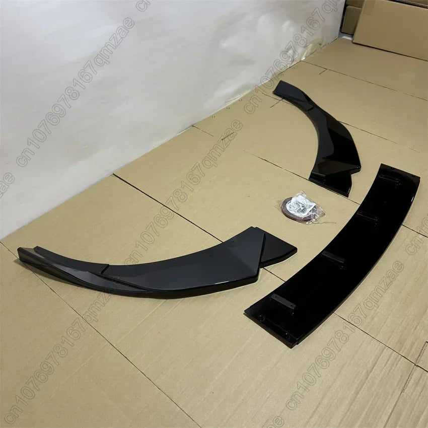 For Hyundai I30N MK3 MK3.5 2020-2024 Car Front Bumper Lip Splitter Diffuser Body Kit Spoiler Bumper Guard Protector Gloss Black