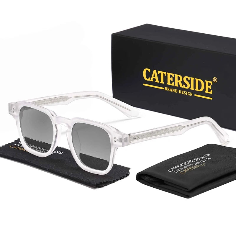 CATERSIDE Fashion Square Men Sunglasses Women Core Insert Temple Luxury Brand Sun Glasses Travel Beach Party Festiva Gifts