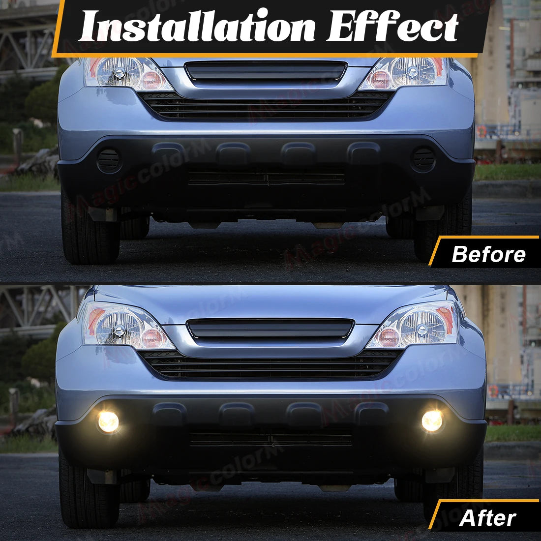 For Honda CRV CR-V 2007 2008 2009 Fog Lamps DRL Front Bumper Daylights Daytime Running Light Halogen LED Bulbs Car Accessories
