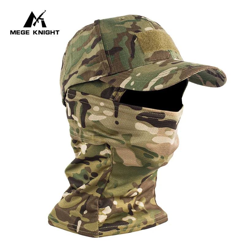Tactical Camouflage Mask Hat Baseball Cap Skullies Knitted Elastic Outdoor Cap