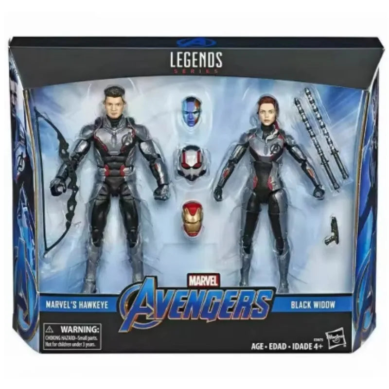 Original Hasbro Marvel Legends Series HAWKEYE&BLACK WIODW Anime Figure Collection Model Toy