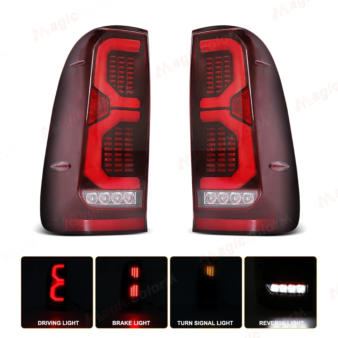 Tail Lamps For Toyota Hilux VIGO 2005 2006 2007 2008 2009 2010 2011 2012 2013 2014 Brake Turn Signal Reverse Driving Tailights