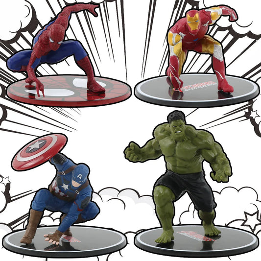 Superhero Spiderman Ironman Captain America Hulk War Machine Hero Action Figures
