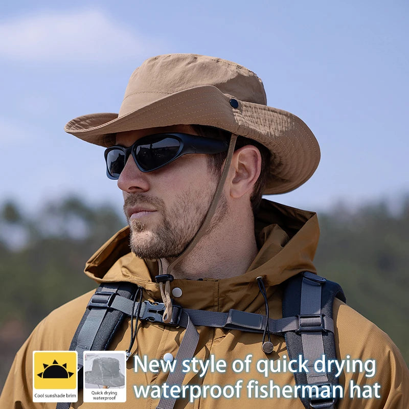Xinbaoguan 100% Nylon 9255 Spring/Summer Big Eaves Sun Cap Men's Sun Cap Waterproof Quick Drying Fisherman's Hat