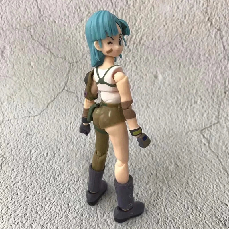 13cm SHF Dragon Ball Soldier Bulma  Action Figure PVC Battle Detector Collection