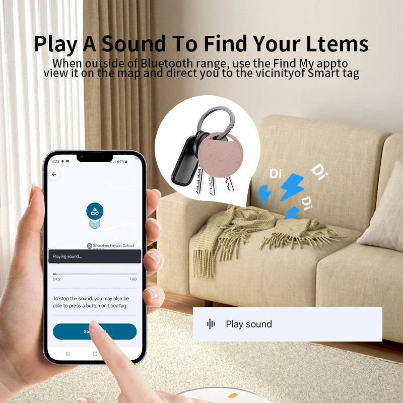 RSH Bluetooth GPS Tracker for Android Phones Wallet Google Find My Pet Key