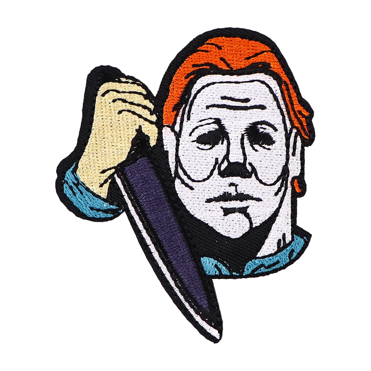 Halloween Patch Horror Movie Embroidered Patches For Clothing Punk Stripes Iron On Patches On Clothes DIY Badges On Backpack