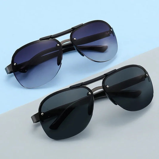 Metal Frameless Men's Sunglasses Fashion Toad Glasses for Driving Fishing Fashion Glasses