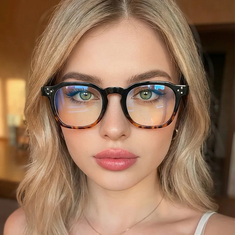 JNPCXI Fashion Square Sunglasses Women Men Vintage Trend Luxury Eyeglass Frame Male Female Glasses Frame UV400