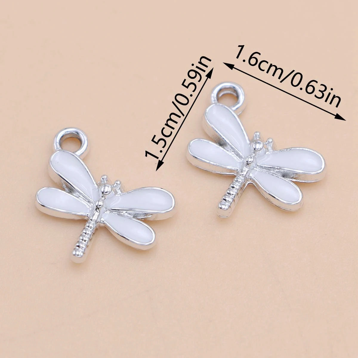 10Pcs Gold Plated Enamel Dragonfly Charms Pendant for Jewelry Making Earrings Bracelet Necklace Accessories DIY Craft Findings