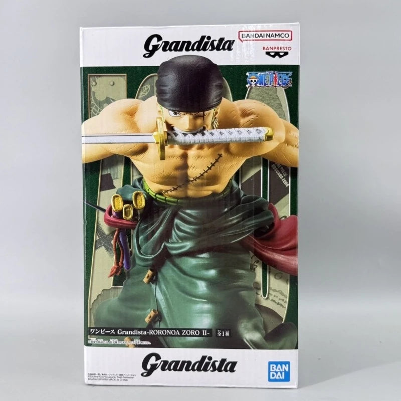 【IN STOCK】Original Banpresto Grandista One Piece Roronoa Zoro II 28cm Action Figure PVC Collectible Model Toy Gift