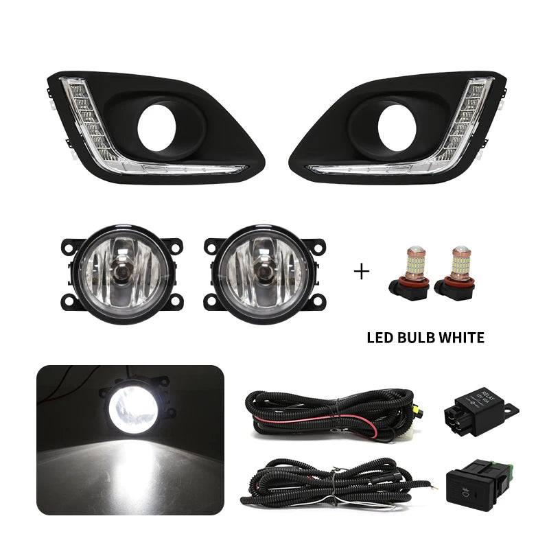 Car LED Daytime Running Light Fog DRL Bumper Driving Lamp For Suzuki Swift 2014 2015 2016