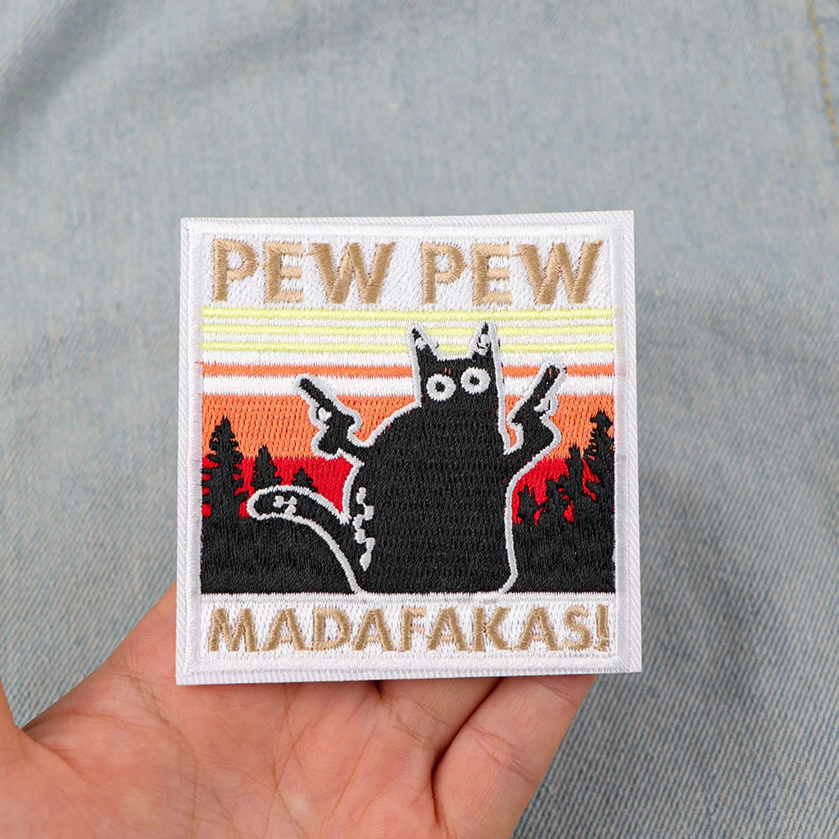 Ouija Halloween Embroidery Patch Cute Cat Iron On Patches For Clothing Thermoadhesive Patches On Clothes DIY Sew Badges