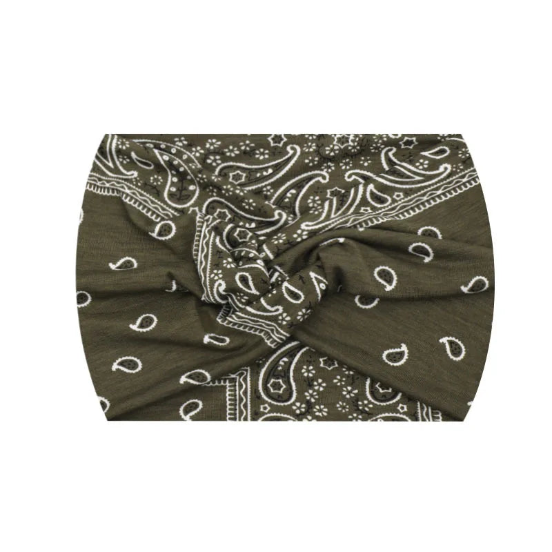 Widening 18CM stretch printed sports sweatband headband headscarf hairband hair tie hair accessories