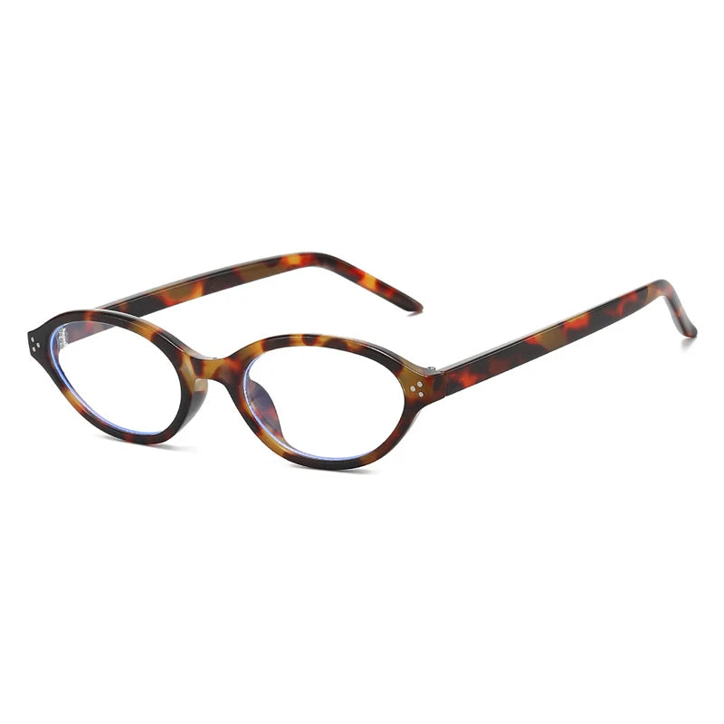 JNPCXI New Fashion Small Oval Sunglasses Women Ins Popular Retro Rivets Men Candy Color Punk Sun Glasses Clear Lens Frame UV400