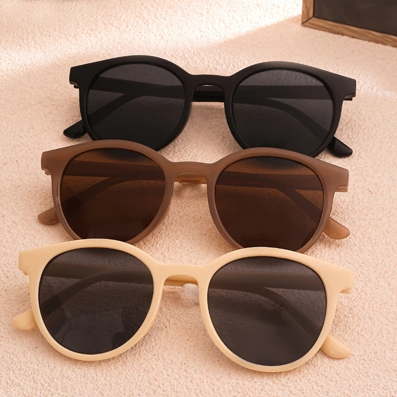 3 Sets of Small Round Framed Women's Fashionable Glasses for Daily Trends Parties Holiday Gatherings Decorative Glasses