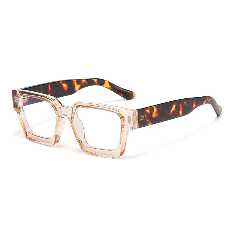 JNPCXI New Color Ins Popular Women Square Sunglasses Retro Men Tinted Leg Shades UV400