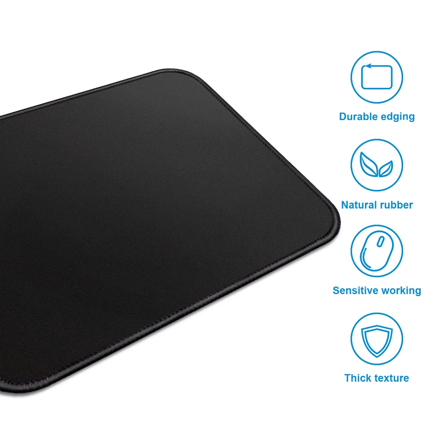 EXCO Mouse Pad with Stitched Edge Gaming Mousepad Small Non-Slip Rubber Base Washable Portable for Office Home Computer Laptop