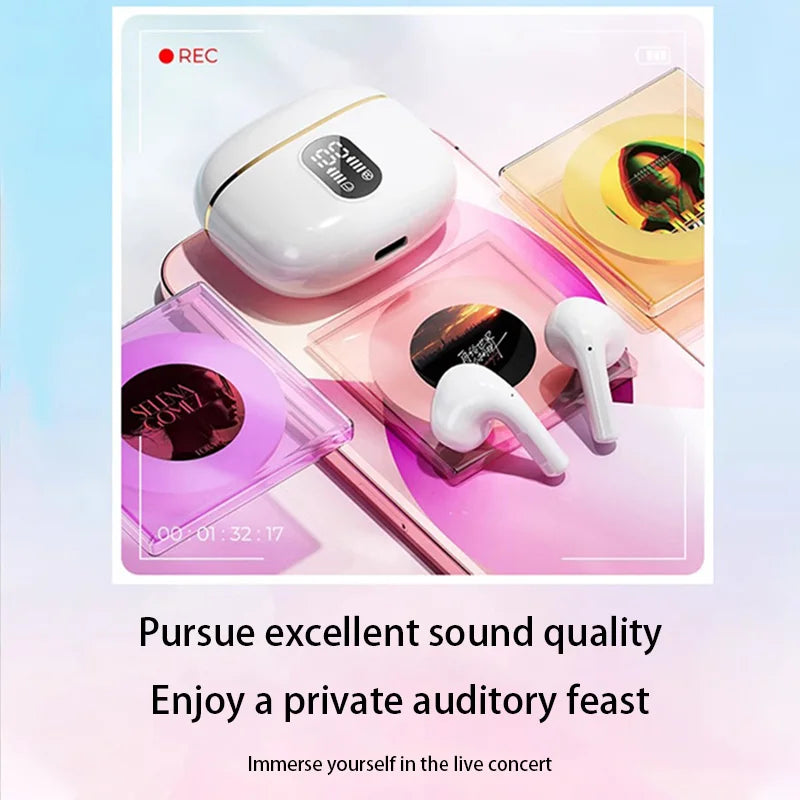 BMAD True Wireless Earphone Bluetooth 5.3 HiFi Stereo Headphones Battery Life Lasting Power Display For Iphone Samsung Huawei