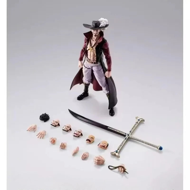 【IN STOCK】Original Bandai S.H.Figuarts One Piece Dracule Mihawk 15cm Figure PVC ABS Collectible Model Toy Gift