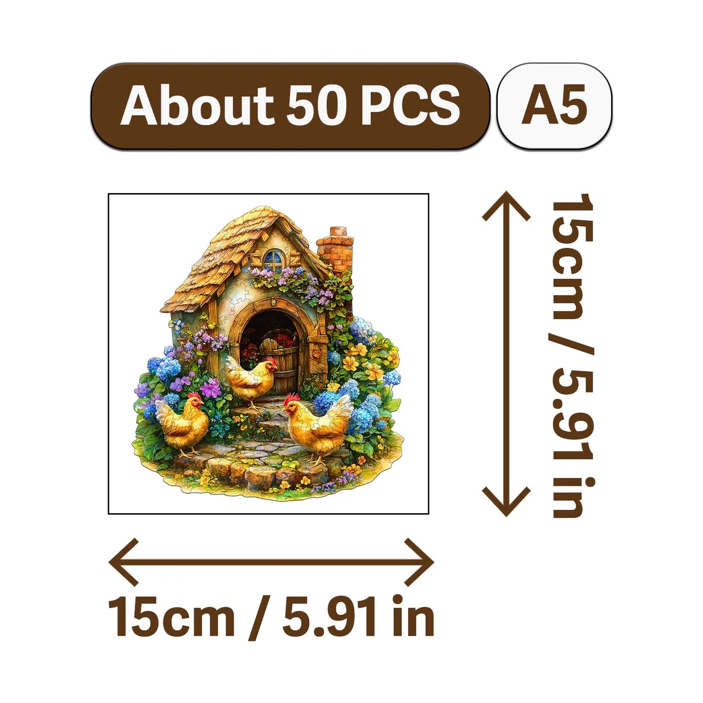 Autumn Scenery Wooden Jigsaw Puzzle Art Style Wooden Decor Painting Christmas and Halloween Gift Toy for Teen and Kid