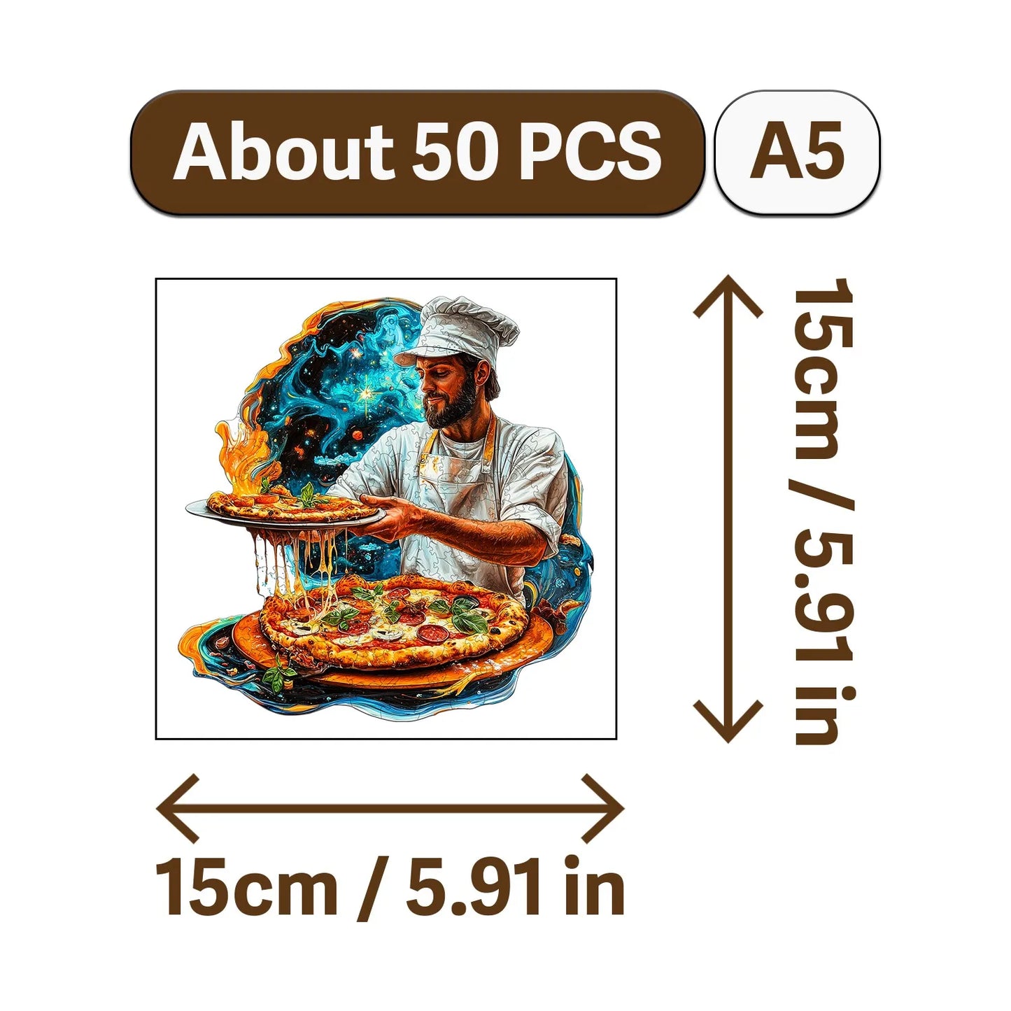 Gourmet Feast Theme Wooden Jigsaw Puzzle Wood Home Decor Painting Christmas and Halloween Gift Toy For Teen And Kid