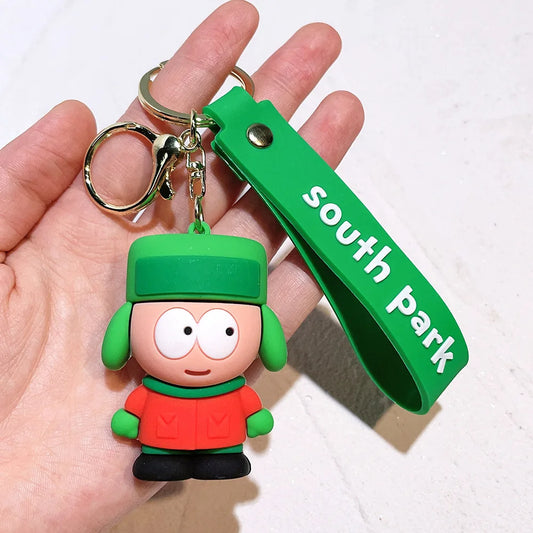 South Parkes Dolls Key Chains Anime Figure Key Ring Kawaii Bag Pendant Kids Toys