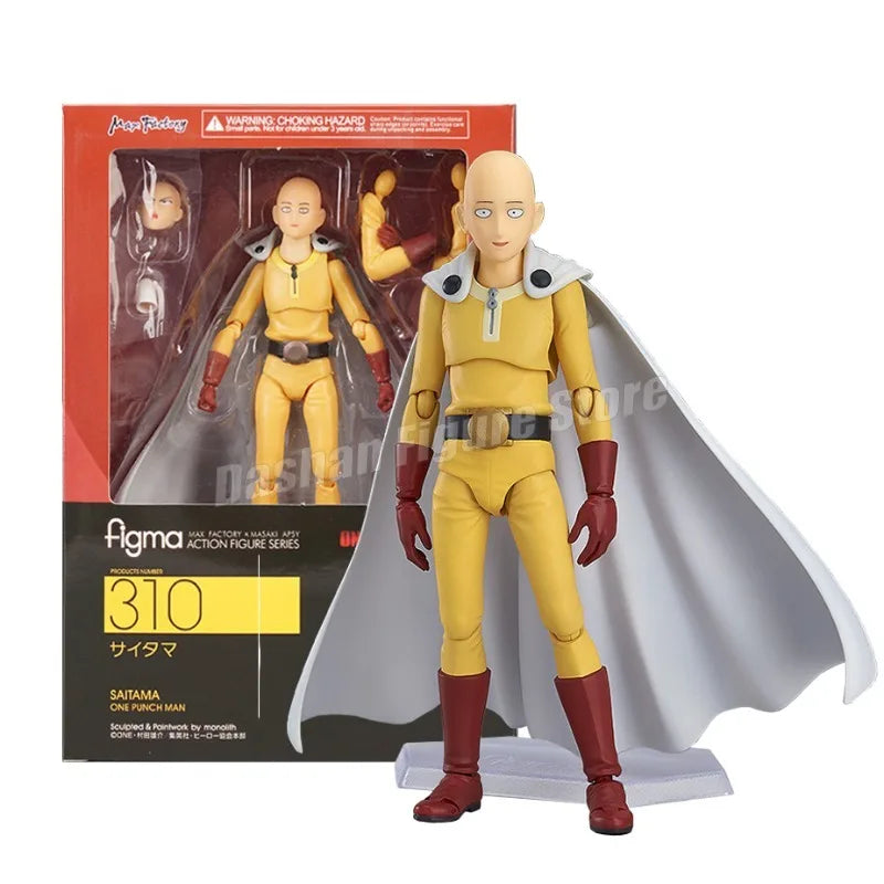 6in Figma 310 ONE PUNCH-MAN Ball Head Aitama Action Figure, PVC Anime Collection