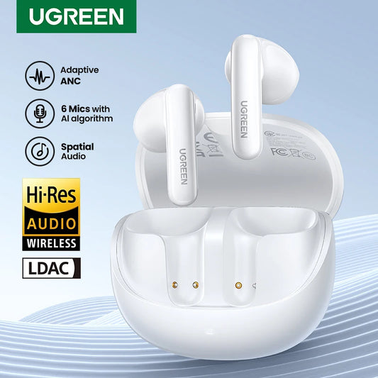 UGREEN Adaptive Active Noise Cancelling Earbuds LDAC Hi-Res Audio Wireless Bluetooth Earphones Headphones Headset