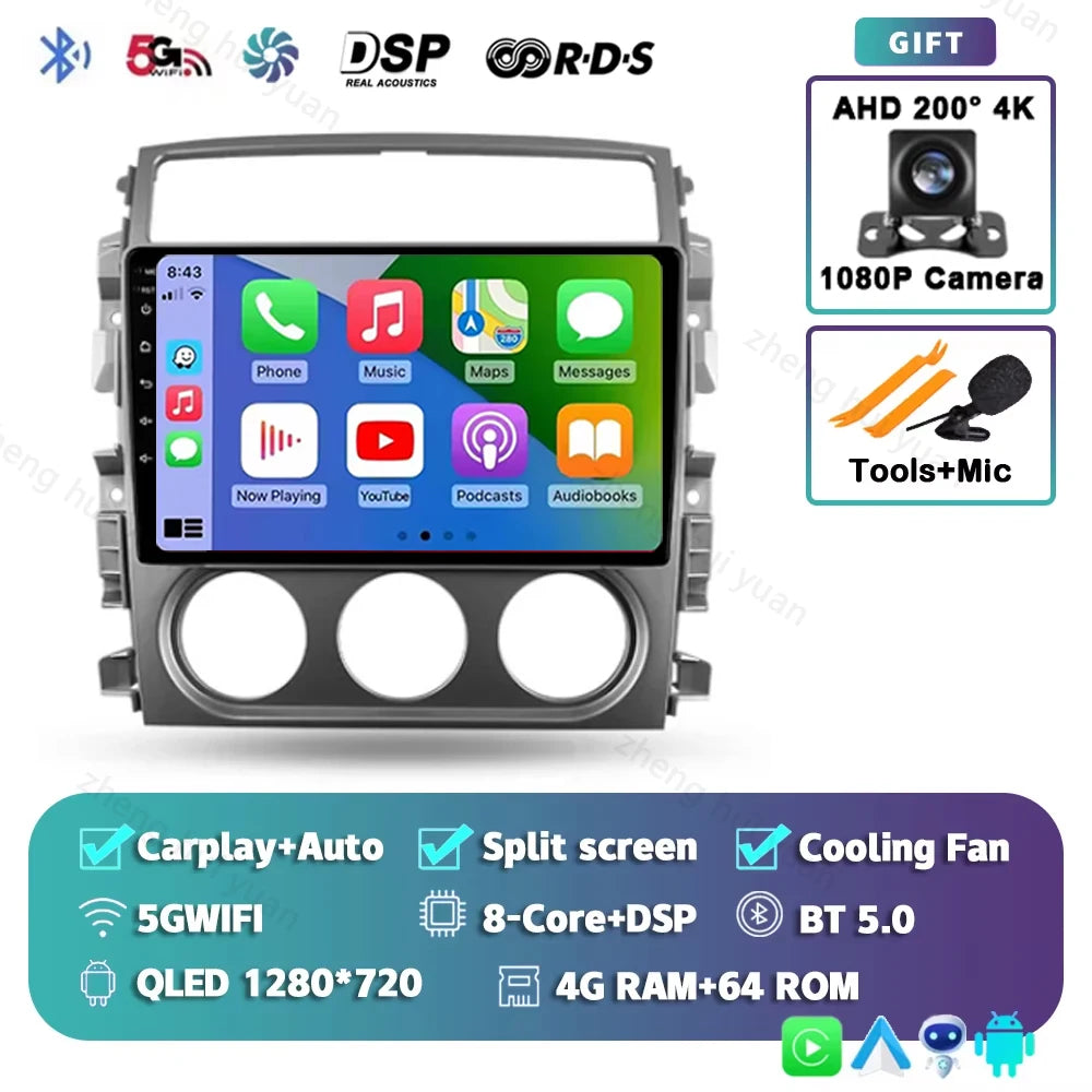 CarPlay Auto Android 15 For Suzuki Liana 1 2004 - 2008 Car Radio Multimedia navigation video DVD Autoradio Stereo 2din 4G+BT GPS