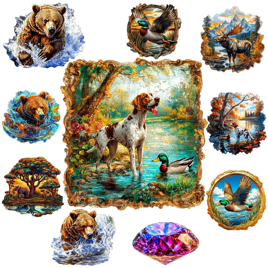 Color Art  Wooden Jigsaw Puzzle - Art Style Wooden Decor Painting - Christmas and Halloween Gift Toy For Teen And Kid