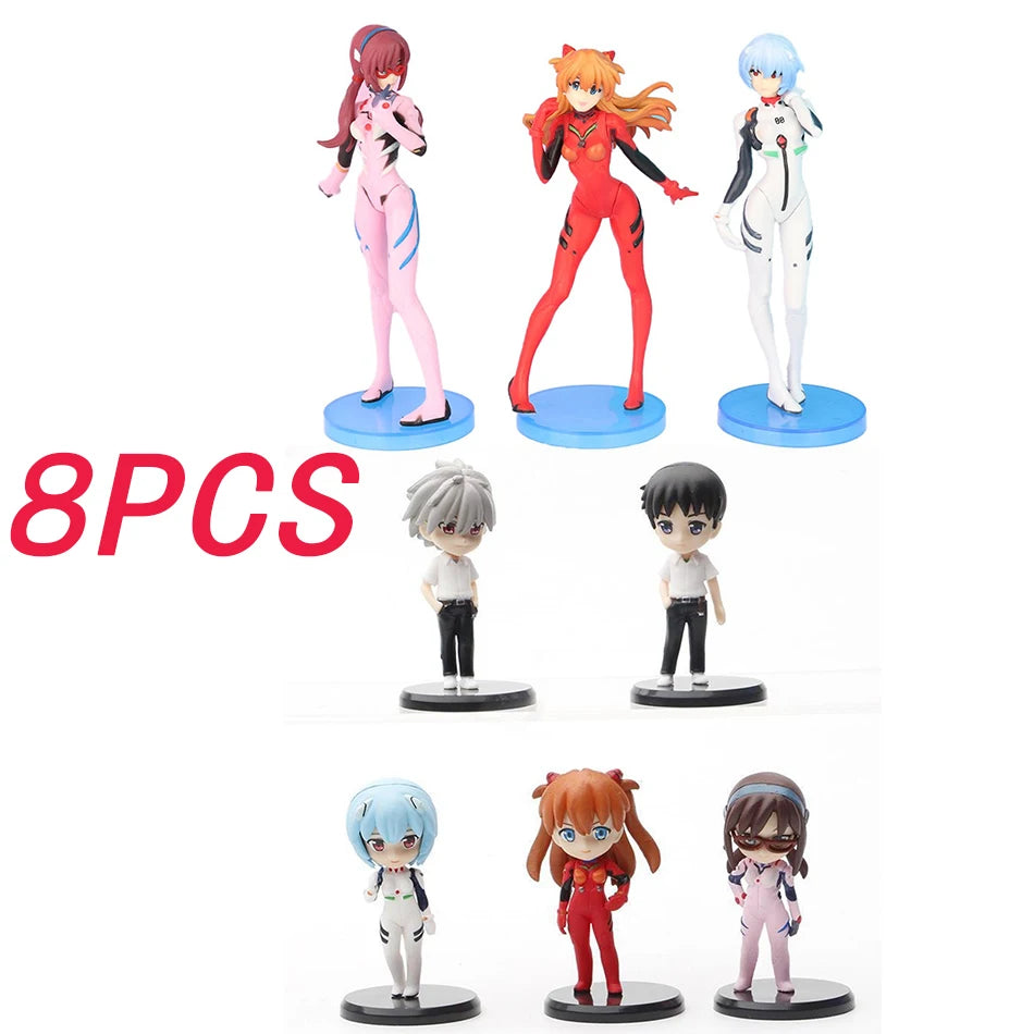 Neon Genesis EVANGELION Anime PVC Figures 3Pcs Ayanami Rei Asuka Langley Soryu