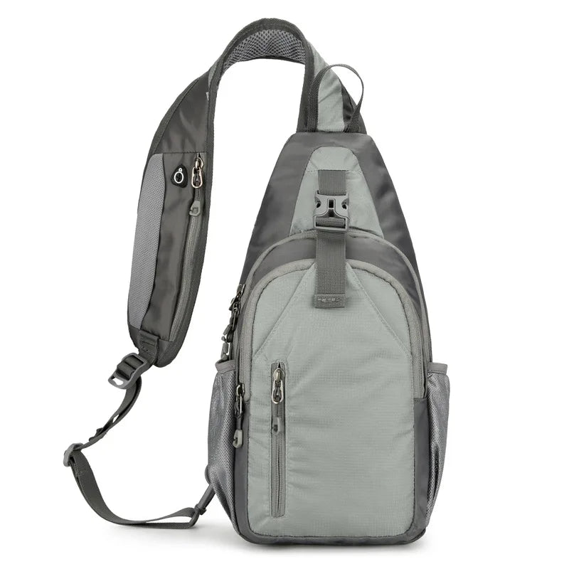Outdoor Leisure Shoulder Chest Bag, Sports Waterproof Backpack, Suitable for Both Men and Women, Mobile Phone Storage Bag