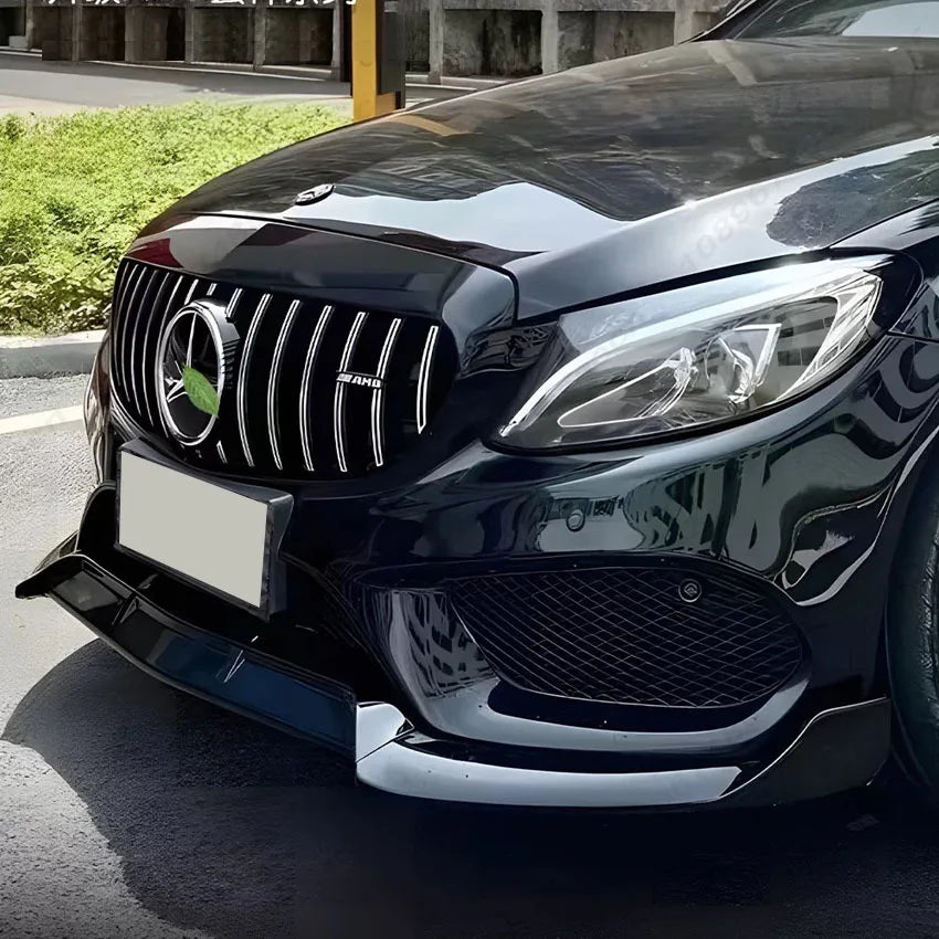 For Mercedes Benz C Class W205 C205 C180 C200 C260 C300 2015-2018 Car Front Bumper Lip Spoiler Diffuser Splitter Body Kit Tuning