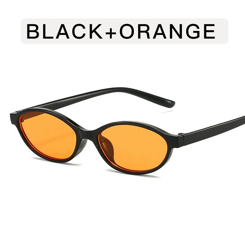 New Retro Oval Small Frame Sunglasses for Women's European and American Instagram Street Photography Sunglasses