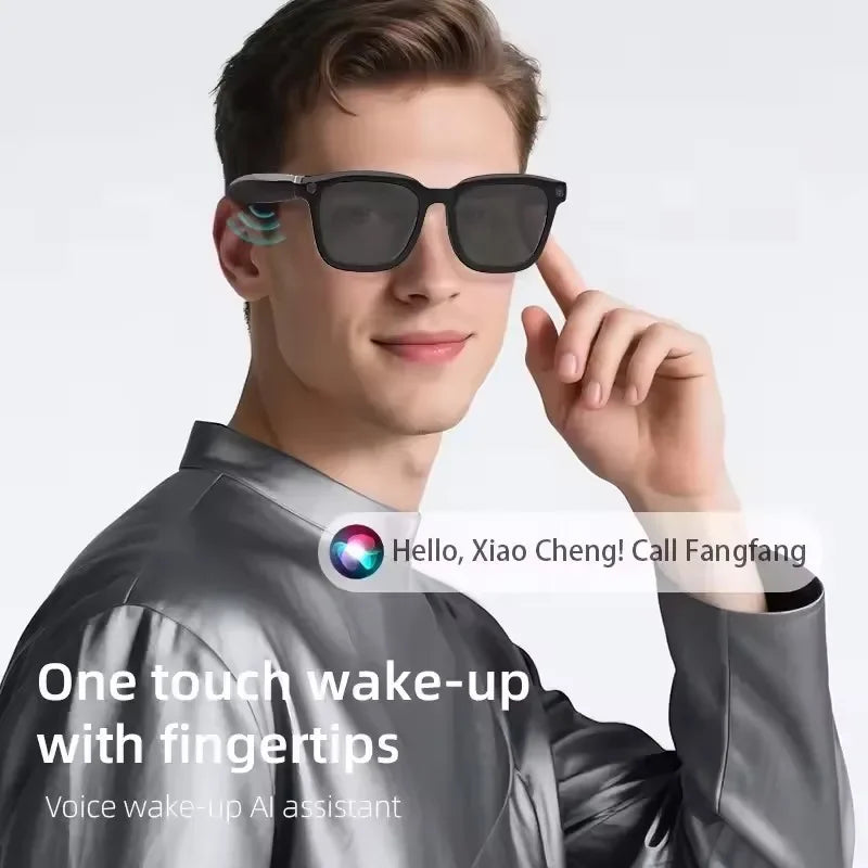 Lenovo 2026 New Smart AI Glasses 800W Shooting Camera Photo Video Voice Call Translation Waterproof Bluetooth Motorcycle Glasses