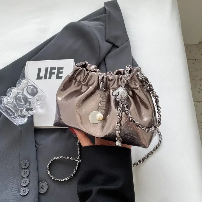 Y2K Millennium Bag Women 2026 New High Sense Shoulder Bags Summer Chain Bag Fashion Bucket Bag Messenger Bags Purses Handbags