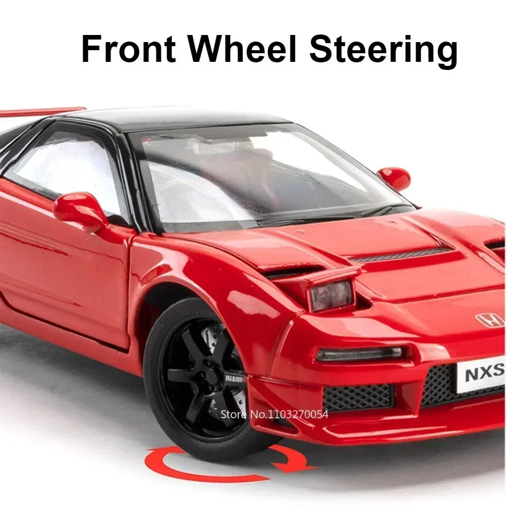 1:32 Honda NSX Accord Alloy Model Toys Miniature Cars Diecast Vehices Doors Opened with Sound Light Pull Back Toy Kids Presents