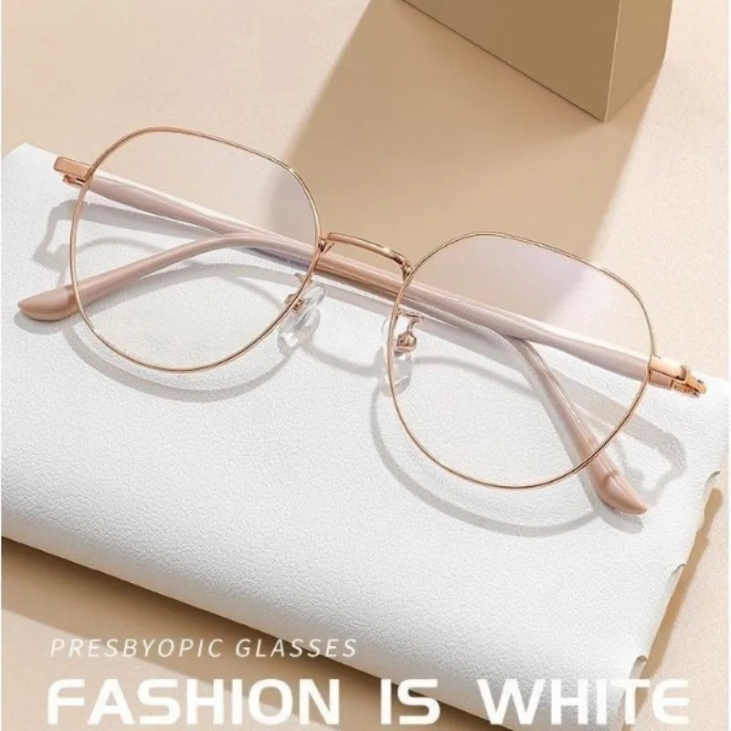 Fashion Reading Glasses for Women Men's Anti Blue Light Presbyopic Glasses With Grade +100 to +400