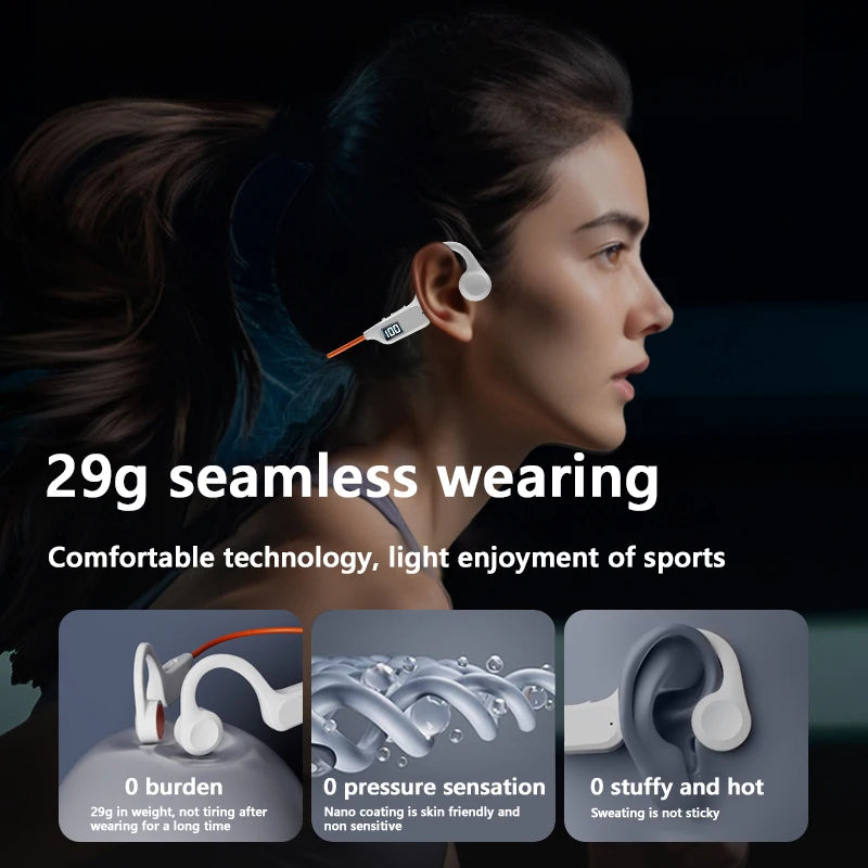 G3 Bone Conduction Wireless Headphones Bluetooth 5.3 IPX8 Waterproof On-ear 32G Large Capacity On-ear Swimming Sports Headphones