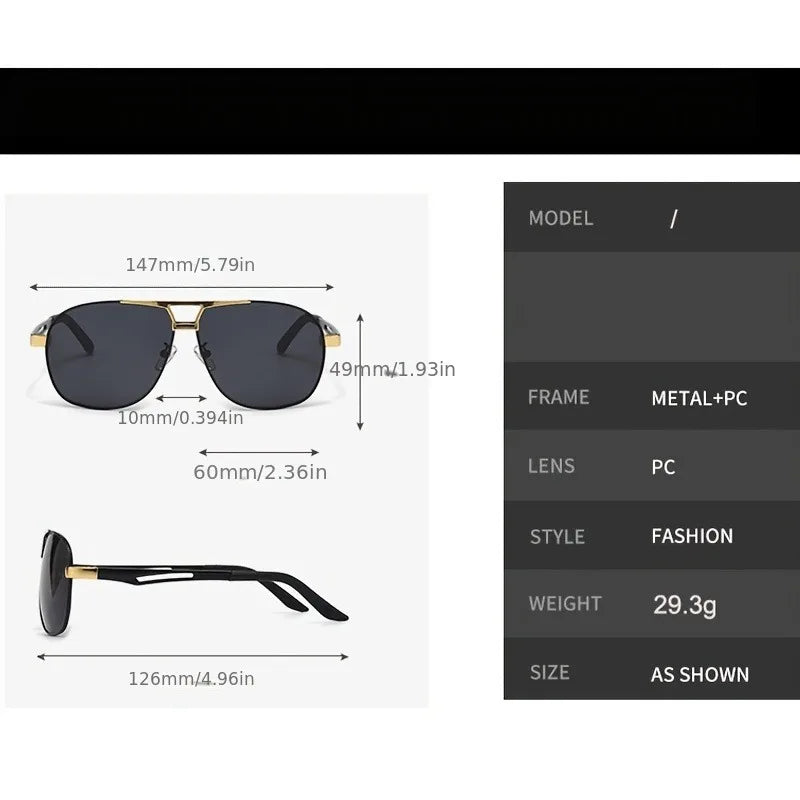 1pc Stylish Men'S Fashion Glasses Durable Metal Frame for Casual Wear Everyday Fashion Glasses Stylish Metallic Accents