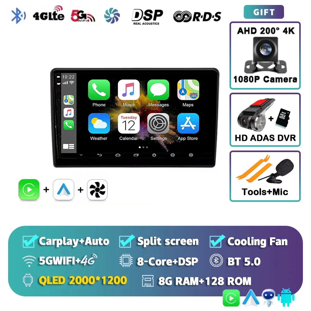 Android 15 Car Radio For Citroen Berlingo B9 Peugeot Partner Wireless Carplay Android Auto Stereo 4G Car Multimedia Player DSP 2