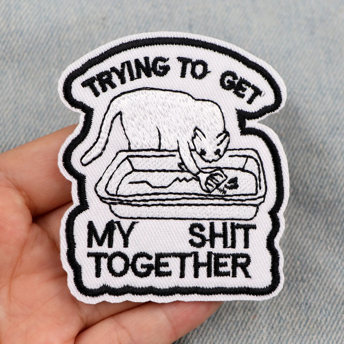 EW PEOPLE Patch Letters Embroidery Patch Iron On Patches For Clothing Thermoadhesive Patches On Clothes DIY Sew Badges
