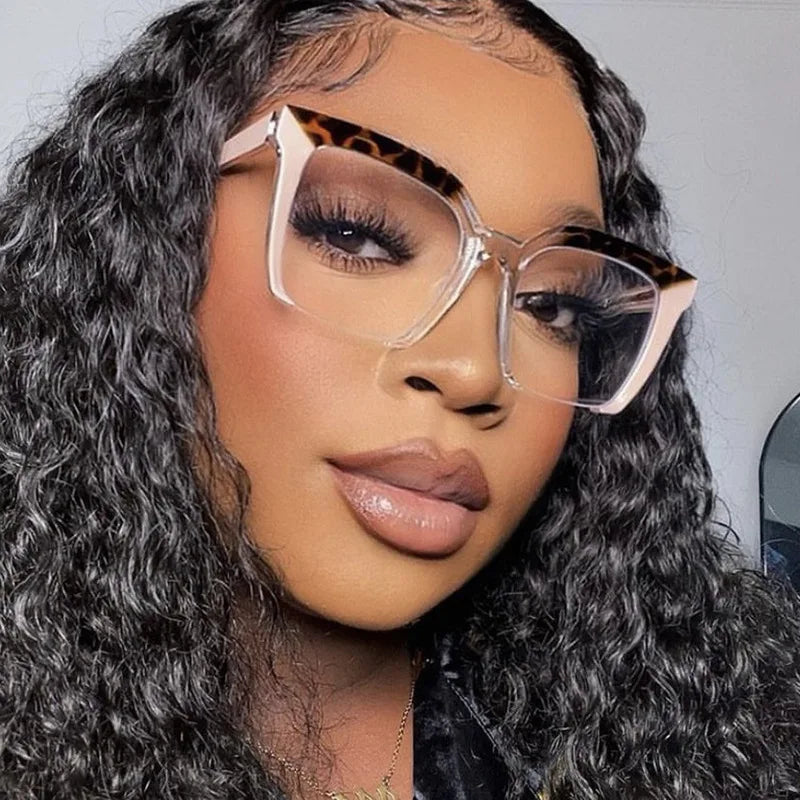JNPCXI New Retro Semi-rimless Square Women Anti-Blu-Ray Glasses Frame Fashion Men Optical Frame Computer Glasses