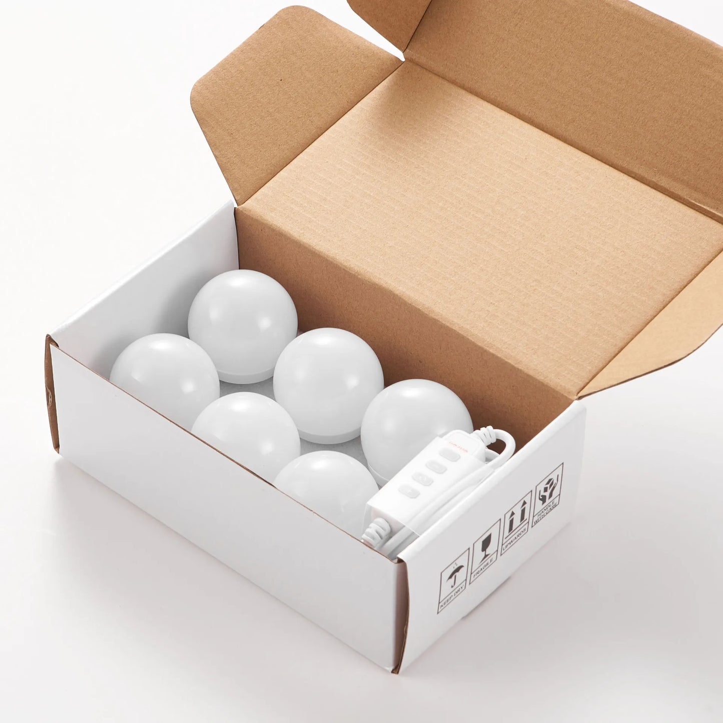 Vanity Mirror Fill Light Adjustable Luminance 3 Colors LED USB Wall Bulbs String