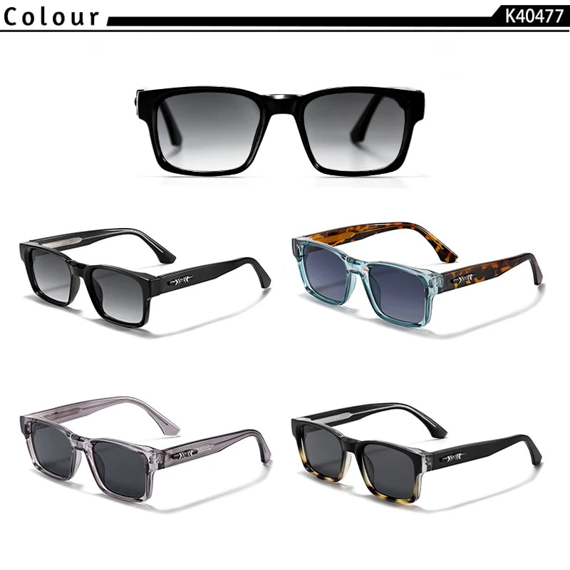 CATERSIDE Fashion Men's Square Sunglasses Brand Design Core Insert Leg Sun Glasses Women's Outdoor Travel Party Glasses