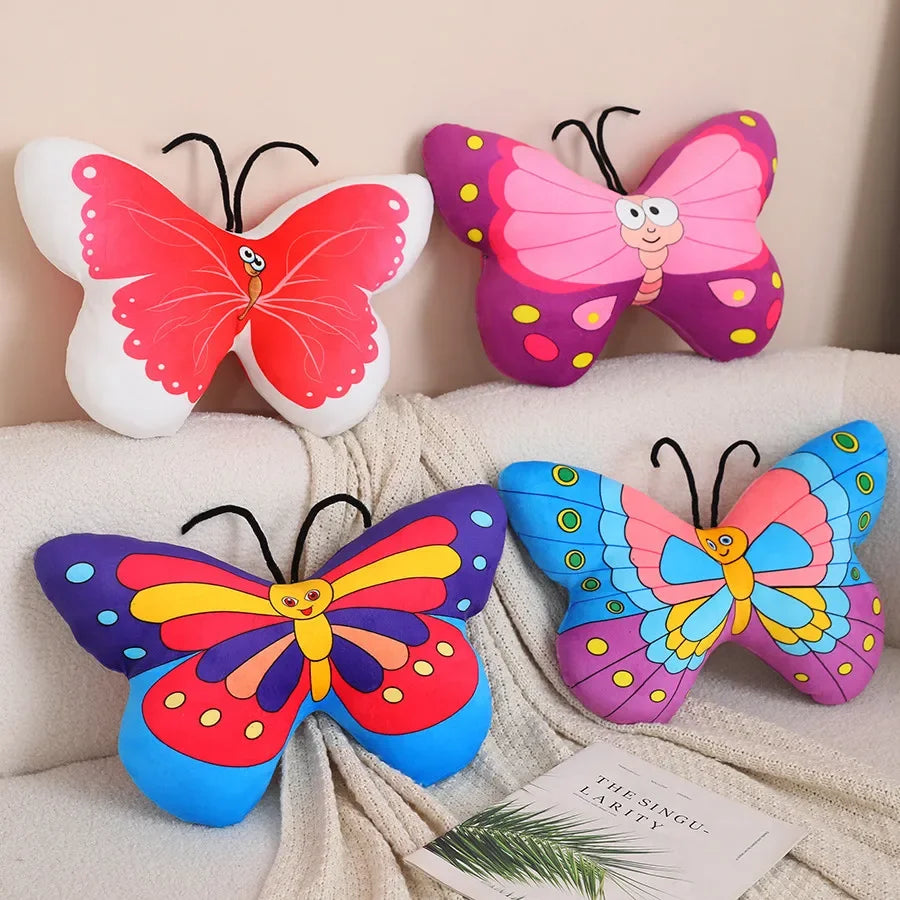 Beautiful Simulation Soft Butterfly Plush Pillow Toy Stuffed Animals Colour Kids Toys Cushion Home Decoration Girl Birthday Gift